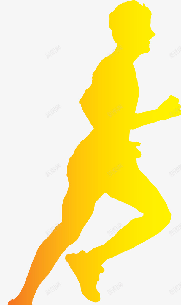 金色渐变跑步男孩png免抠素材_新图网 https://ixintu.com 健康 强身健体 跑步男孩 运动健身 金色小人 锻炼 马拉松