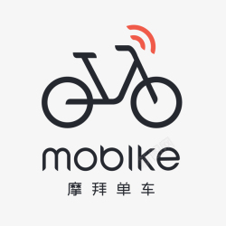 黄色共享单车黑色创意摩拜单车logo图标高清图片