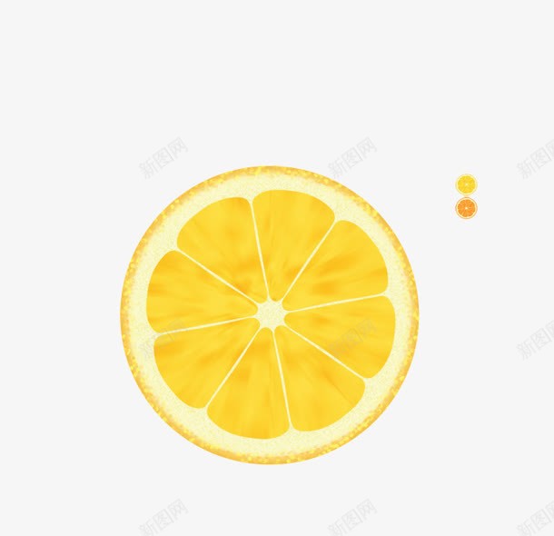橙色清爽柠檬切片png免抠素材_新图网 https://ixintu.com 切片 柠檬 橙色 清爽