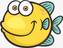 黄色鱼卡通鱼高清图片