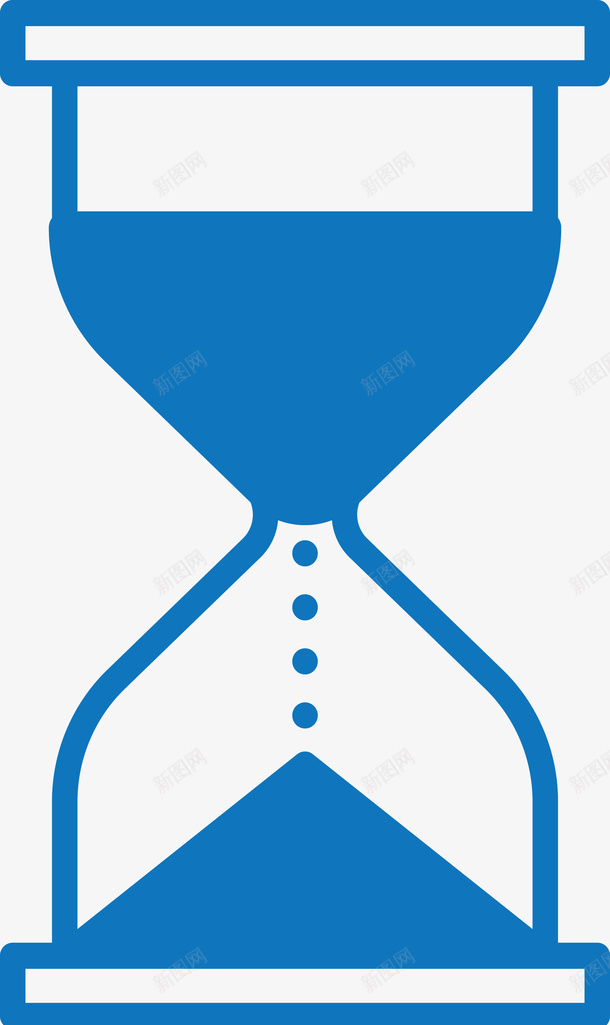 卡通蓝色漏斗矢量图图标ai_新图网 https://ixintu.com 分秒必争 分针 图标 圆形定时器图标矢量图 定时器 怀表 时针 时间 秒表 计时 钟表 矢量图
