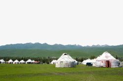 绿色蒙古草原草原蒙古包高清图片