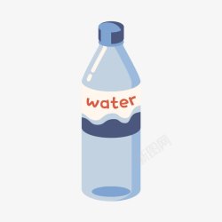 水瓶图标设计矿泉水瓶卡通图标高清图片