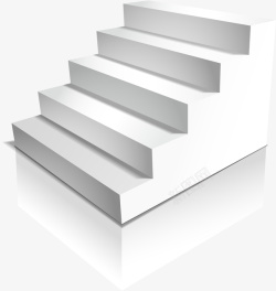 3D旋转楼梯白色阶梯高清图片