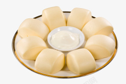 白色包子白色奶油馒头高清图片