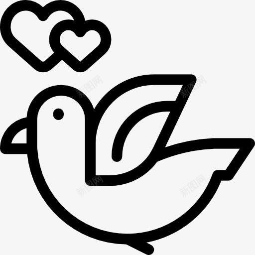 鸽子图标png_新图网 https://ixintu.com 动物 婚礼 爱情和浪漫 爱没有距离 飞 鸟 鸽子 鸽子的翅膀