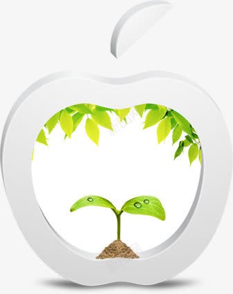 创意春天树叶苹果造型png免抠素材_新图网 https://ixintu.com 创意 春天 树叶 苹果 造型