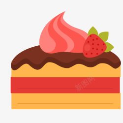 手作蛋糕坊卡通扁平化水果蛋糕高清图片