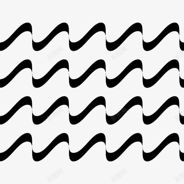 手绘黑色波浪曲线图标png_新图网 https://ixintu.com 不规则波浪纹 不规则波浪线 几何曲线 手绘 曲线 波浪曲线 波浪线 黑色