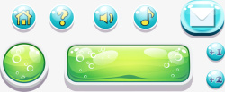 质感糖果卡通游戏糖果质感按钮UI矢量图高清图片