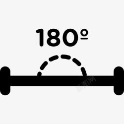数学的角度180度角图标高清图片