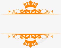 简单文字商标欧式简单皇冠边框矢量图高清图片