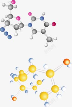 彩色实验分子高清图片