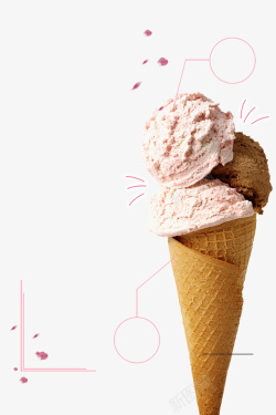 冰淇淋边框小清新冷饮冰淇淋背景边框高清图片