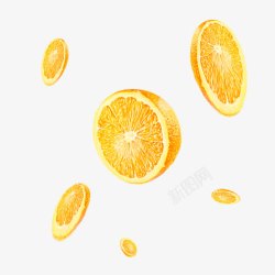 金黄色橘子金黄色水果切片照顾橘子高清图片