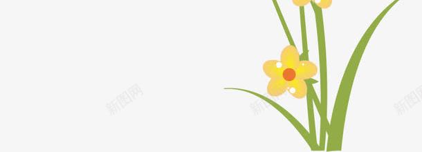 手绘花朵png免抠素材_新图网 https://ixintu.com AI 卡通 手绘 绿色 花卉 花朵 野花 鲜花 黄色