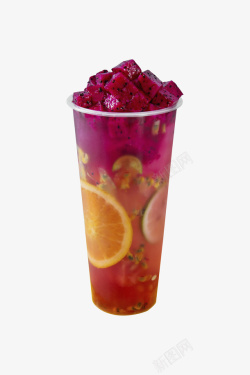 饮品灯箱片西柚火龙果的实物高清图片