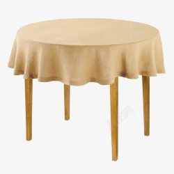圆形餐桌模型棕色漂亮餐桌高清图片