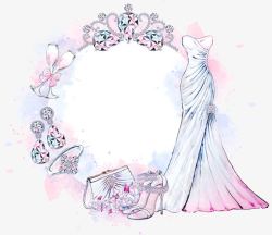 公主粉婚礼成套装备高清图片