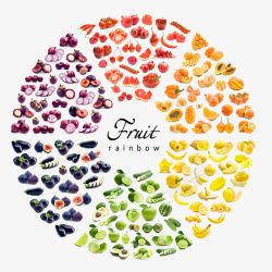 六色水果图片蔬菜水果的六色轮高清图片