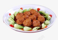 汤圆饺子小吃中式小吃红烧狮子头高清图片