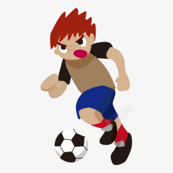 竞技项目踢足球比赛人物插画矢量图高清图片