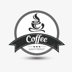 黑色硬盘LOGO圆形创意咖啡logo矢量图图标高清图片