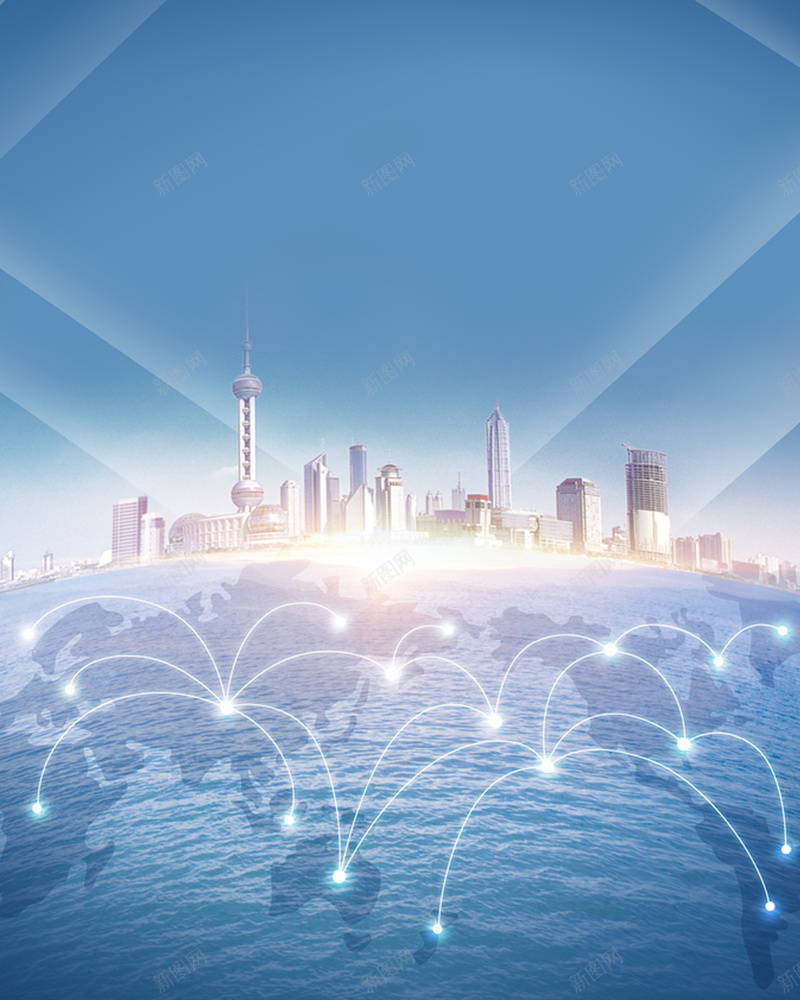 蓝色科技城市建筑海报jpg设计背景_新图网 https://ixintu.com 全球化 商务 城市 建筑海报 数据 未来 科技 蓝色 蓝色科技