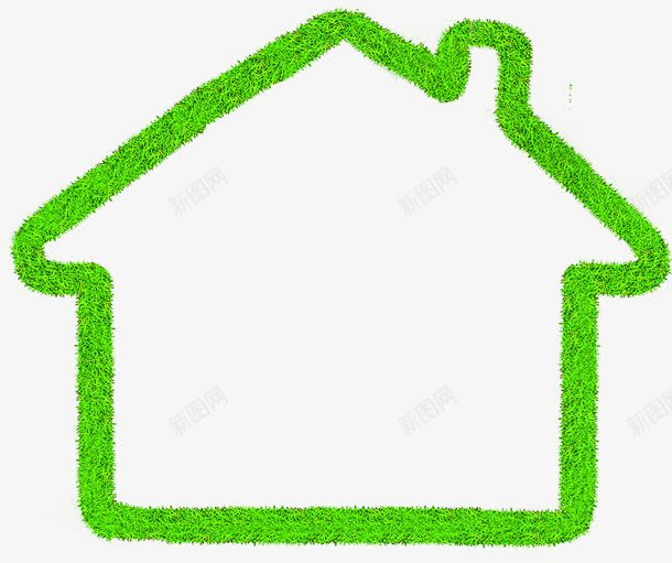 绿色创意小房子手绘风格png免抠素材_新图网 https://ixintu.com 创意 房子 绿色 风格