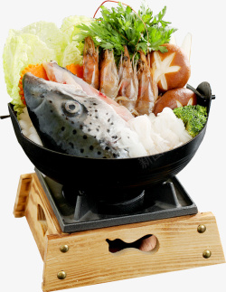 酒精炉日式寿喜锅美食实拍图高清图片