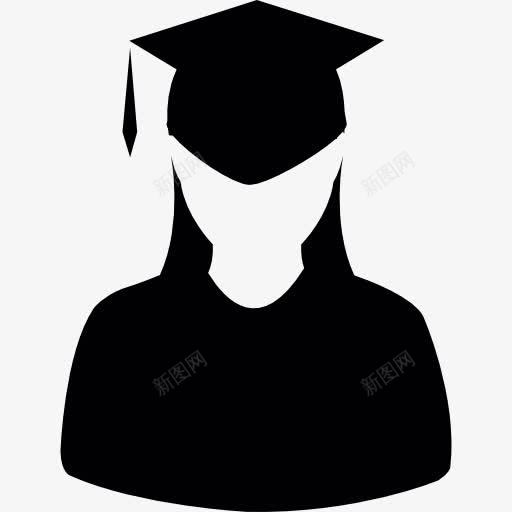 研究生女孩图标png_新图网 https://ixintu.com 大学的毕业帽 女人 女孩 学生 毕业 社会