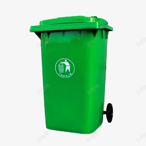 绿色垃圾桶png免抠素材_新图网 https://ixintu.com 产品实物 垃圾桶 绿色