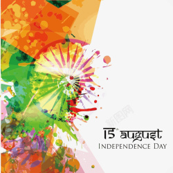 8月15日绘制印度独立日矢量图高清图片