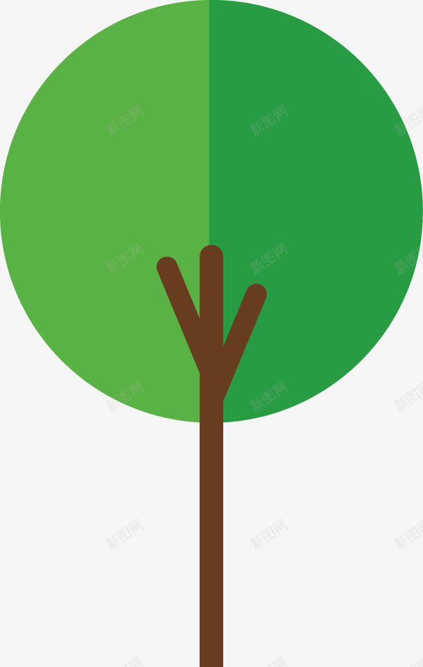 绿色扁平化小树png免抠素材_新图网 https://ixintu.com 叶子 大树 小树 成长过程 树 树木 树苗 森林公园扁平化 植物 绿色 绿色植物 茁壮成长