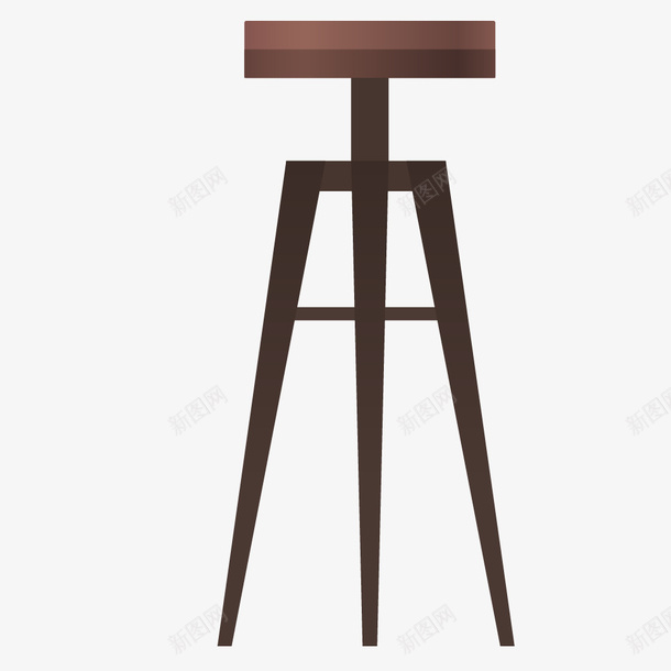 咖啡厅的棕色凳子png免抠素材_新图网 https://ixintu.com 凳子 动漫动画 卡通手绘 家具 家居 装饰图 高凳子