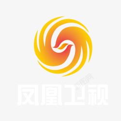 凤凰标志黄色渐变凤凰卫视logo标志矢量图图标高清图片