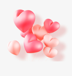粉色熊卡通手绘爱心气球高清图片