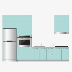 厨房风格蓝色橱柜高清图片