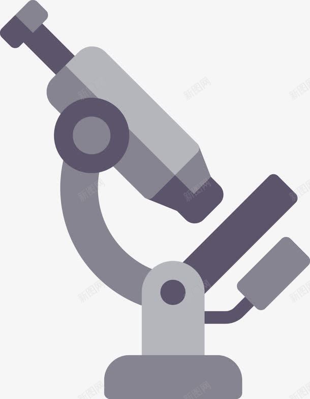 显微镜图标png_新图网 https://ixintu.com UI 卡通 图标 显微镜 灰色 研究 科研