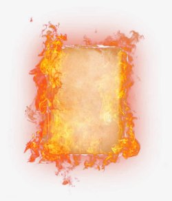 燃烧纸张金色火焰纸张燃烧效果高清图片