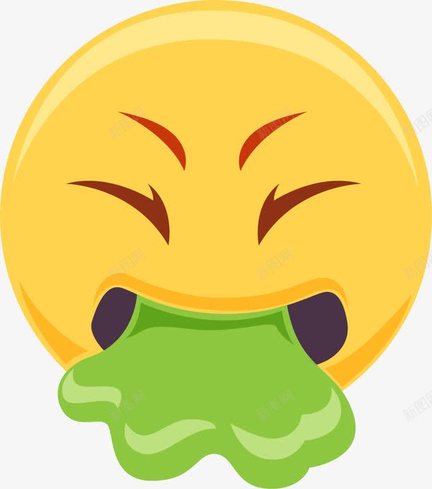 呕吐恶心emojipng免抠素材_新图网 https://ixintu.com emoji 卡通 呕吐 大黄脸 恶心 表情包