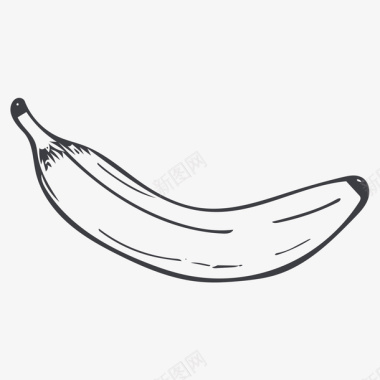 线描香蕉图标图标