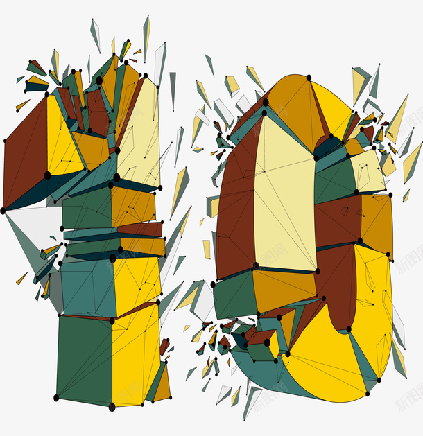 卡通彩色拼接数字10png免抠素材_新图网 https://ixintu.com 10 创意 卡通 崩块 崩塌的 彩色拼接数字 简图