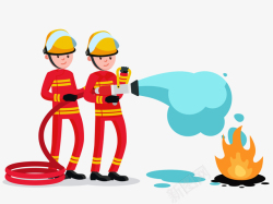 消防插图卡通灭火高清图片
