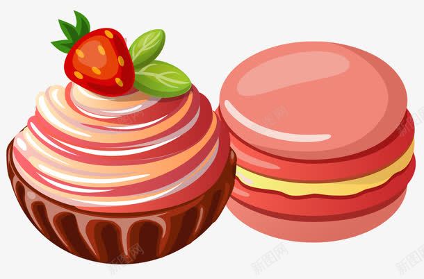 草莓甜品png免抠素材_新图网 https://ixintu.com 下午茶 卡通甜品 甜品 甜点 美味 美食 草莓甜品 蛋糕 面包