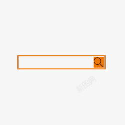 网络查询橘色简约搜索符号图标高清图片