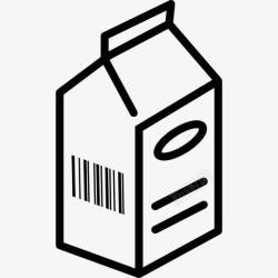 购物包装草原鲜奶箱图标高清图片