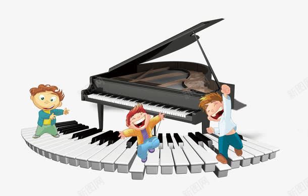 简约卡通城市钢琴png免抠素材_新图网 https://ixintu.com 儿童 可爱 少儿 童年 钢琴