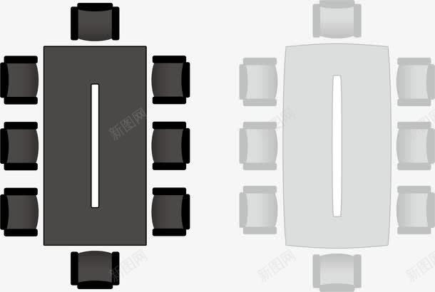 会议桌模型平面图png免抠素材_新图网 https://ixintu.com 会议桌 办公桌 办公桌设计平面图 办公设备 桌子平面图 桌子模型 桌椅设计 长方形桌子