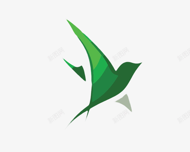 绿色飞翔的小燕子图案标志图标png_新图网 https://ixintu.com logo 图标 图案 小燕子 展翅 标志 燕子LOGO 绿色 飞翔